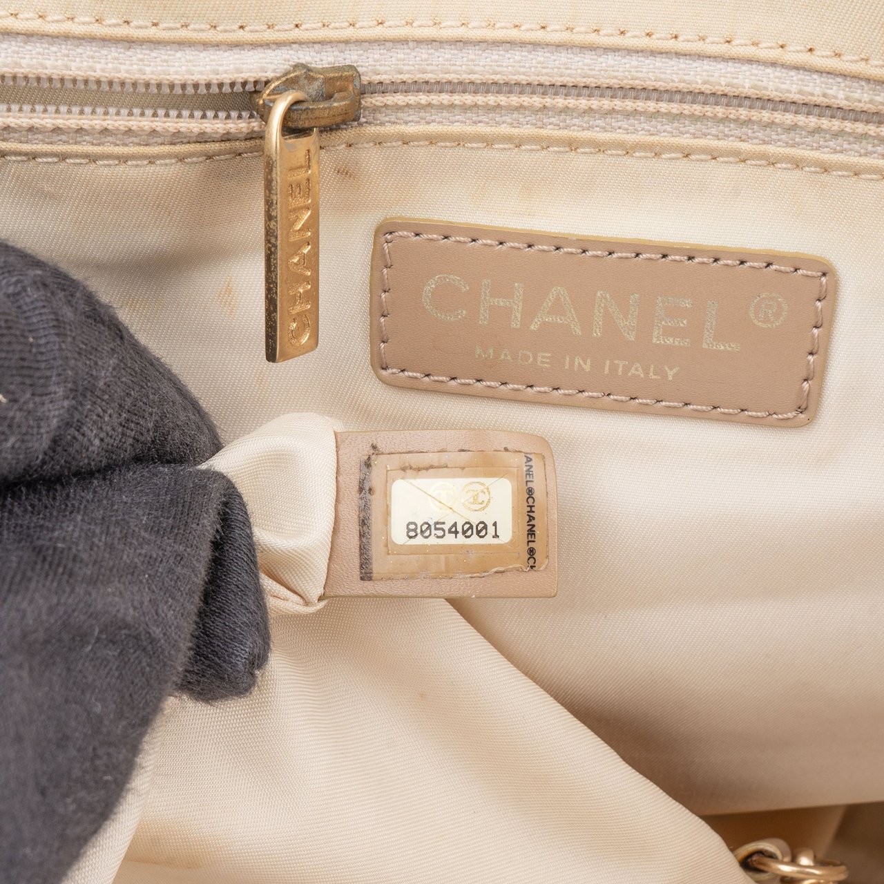 Chanel Chanel Travel Line Monogram Handbag Beige