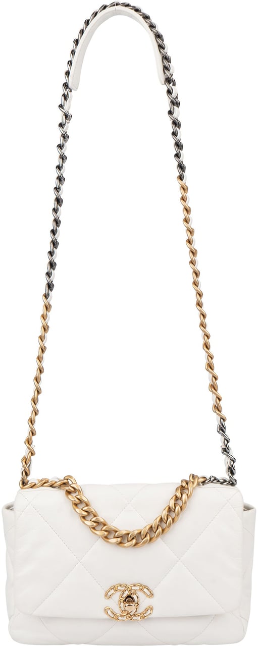 Chanel Chanel 19 Quilted Lambskin Single Flap Crossbody Bag Wit