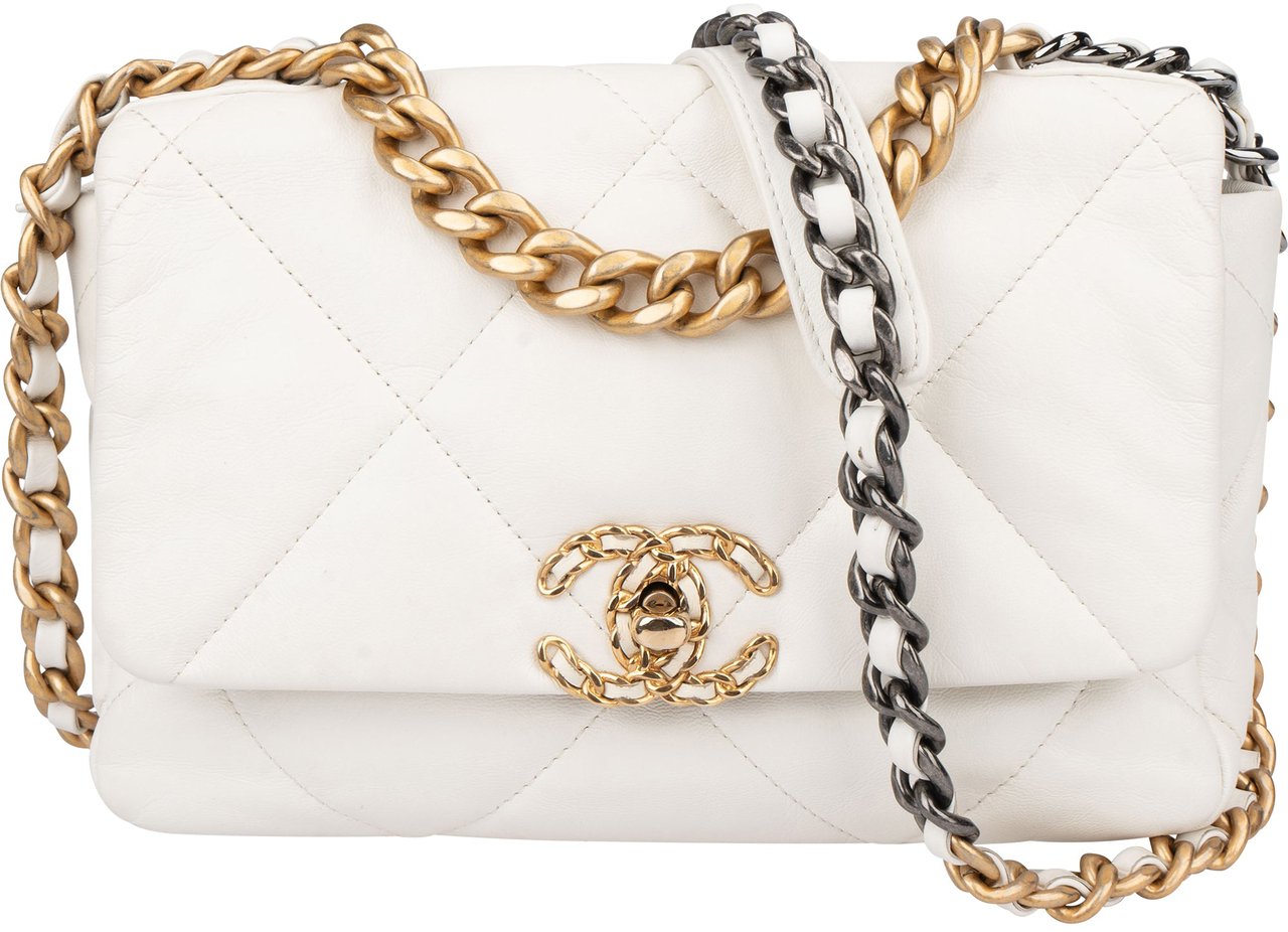 Chanel Chanel 19 Quilted Lambskin Single Flap Crossbody Bag Wit