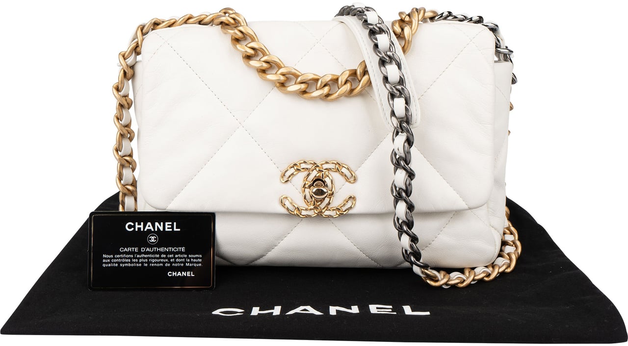 Chanel Chanel 19 Quilted Lambskin Single Flap Crossbody Bag Wit
