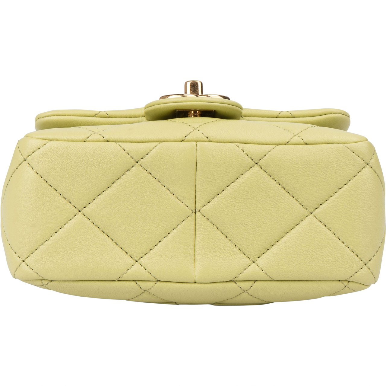 Chanel Chanel Quilted Lambskin Single Flap Crossbody Bag Groen