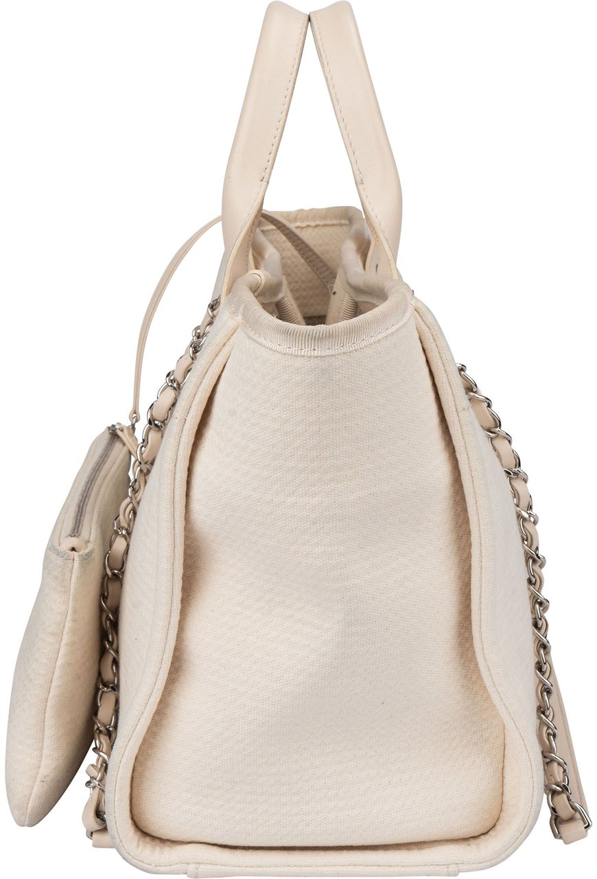 Chanel Chanel Classic Tweed Deauville Handbag Wit