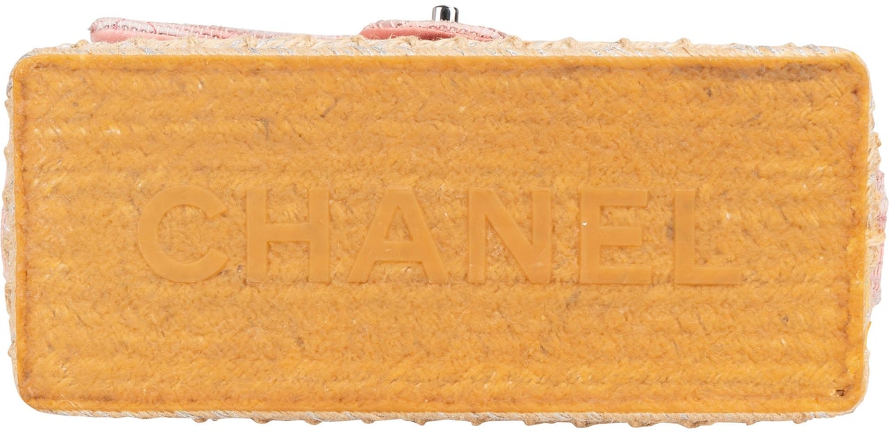 Chanel Chanel Quited Tweed Palladium Espadrilles Single Flap Crossbody Bag Rood