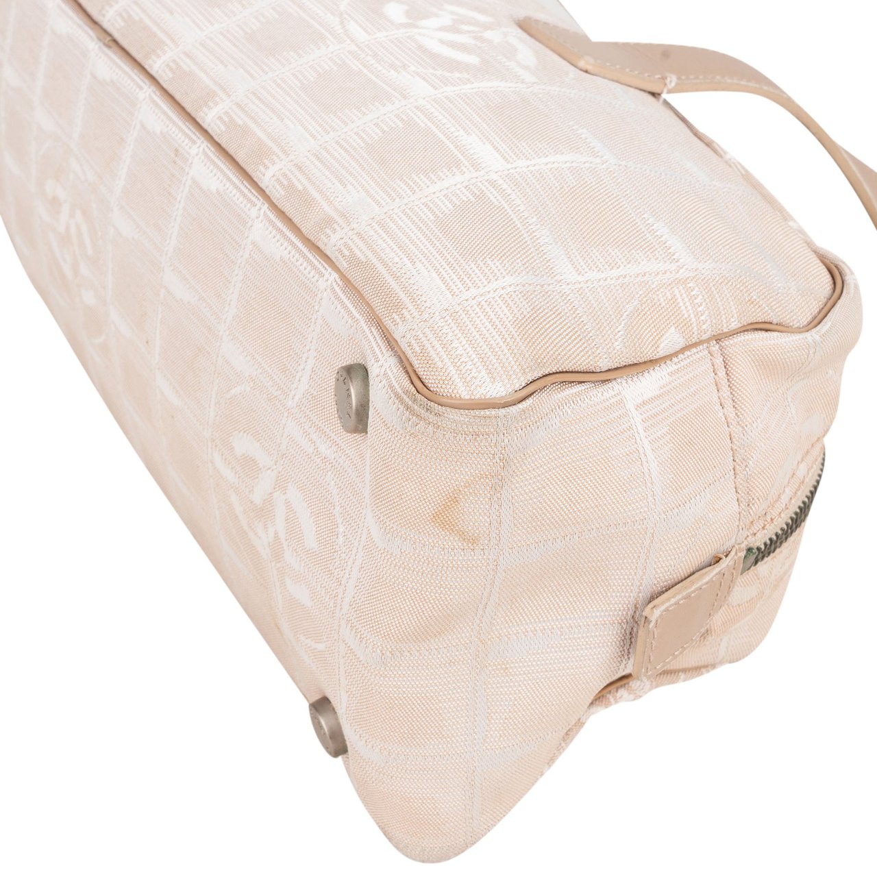 Chanel Chanel Travel Line Monogram Handbag Beige
