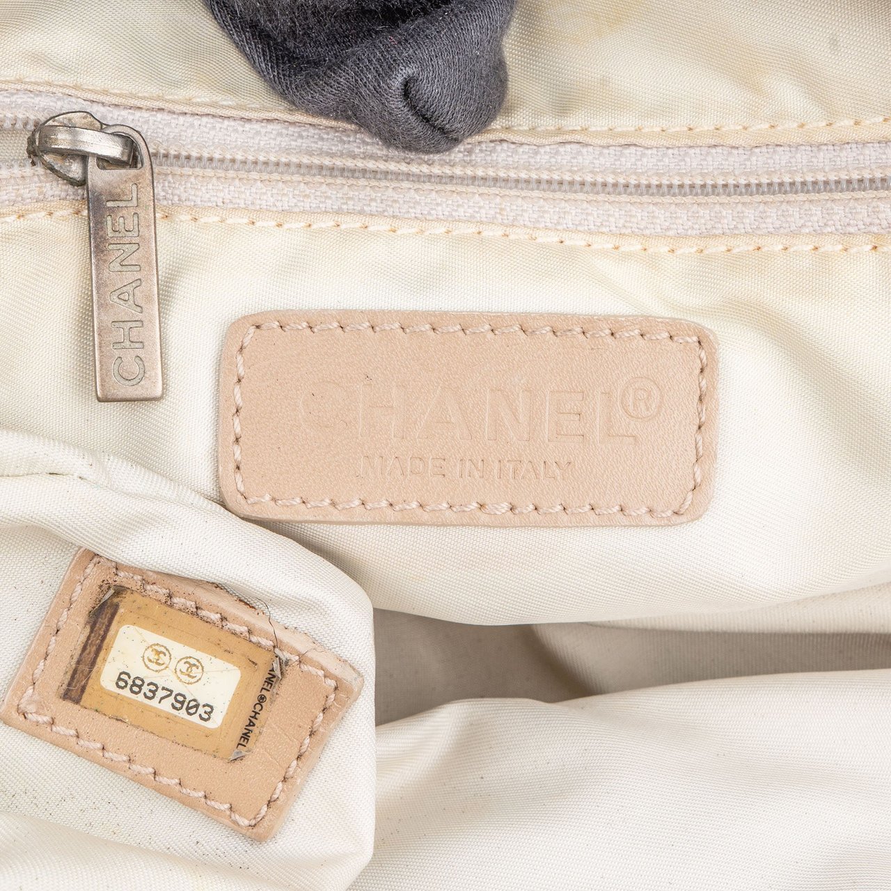 Chanel Chanel Travel Line Monogram Handbag Beige