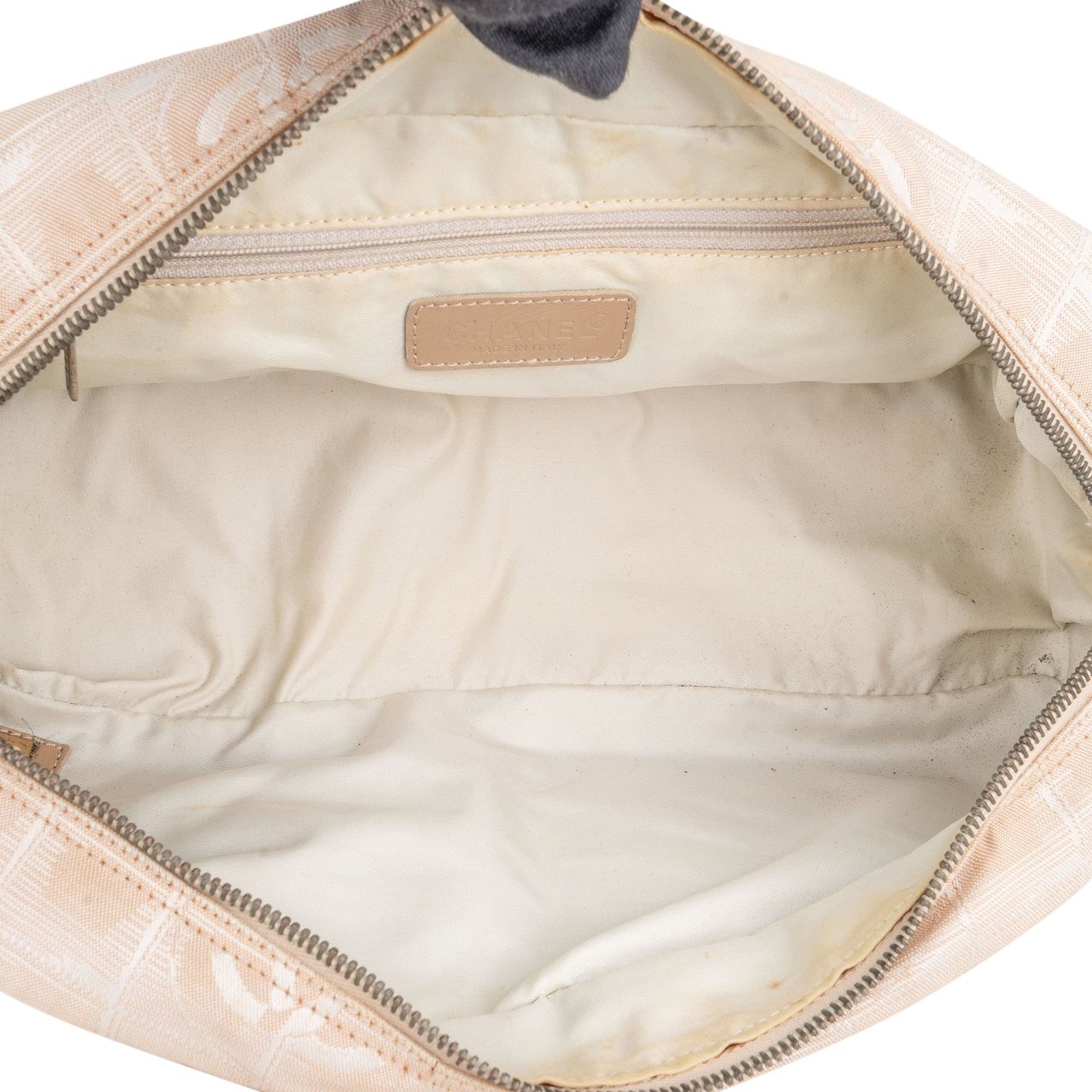 Chanel Chanel Travel Line Monogram Handbag Beige