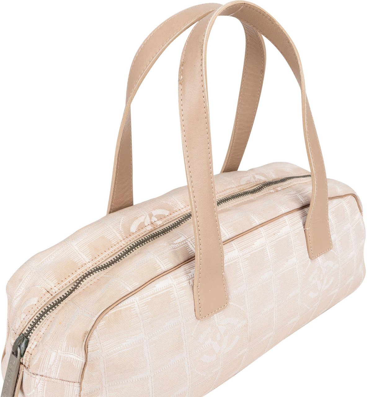 Chanel Chanel Travel Line Monogram Handbag Beige