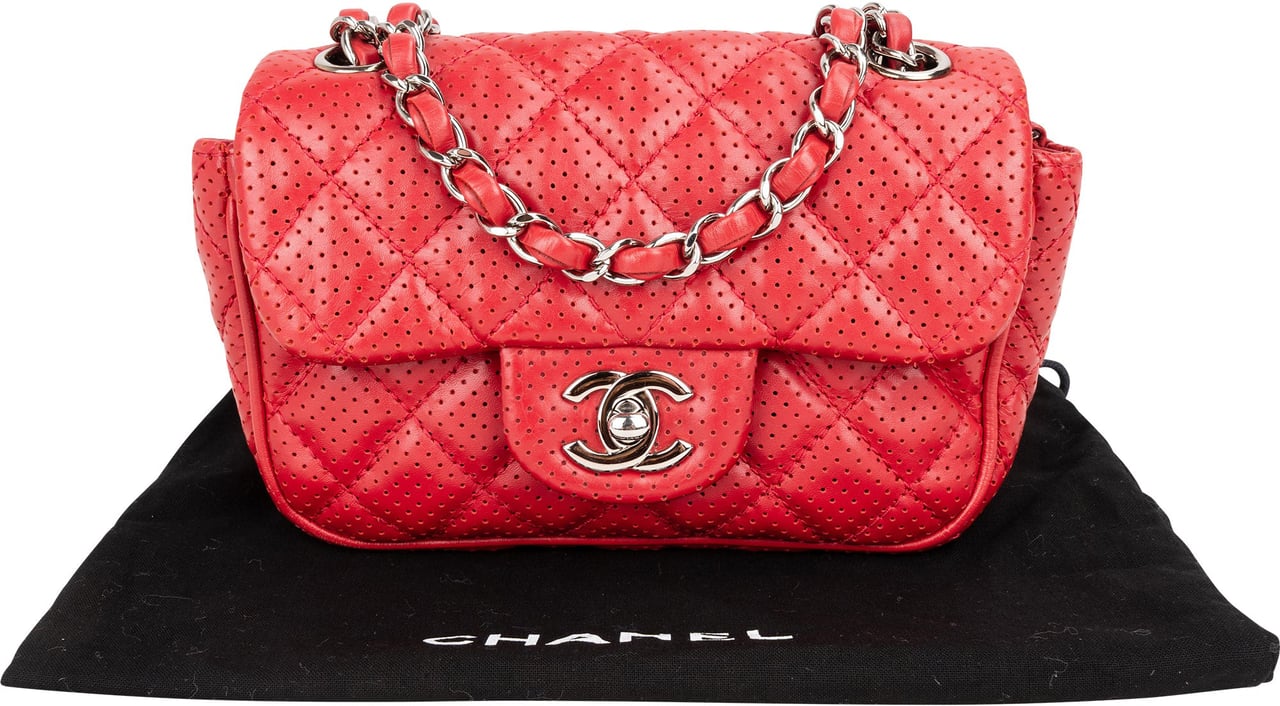 Chanel Chanel Quilted Perforated Lambskin Single Flap Crossbody Bag Divers