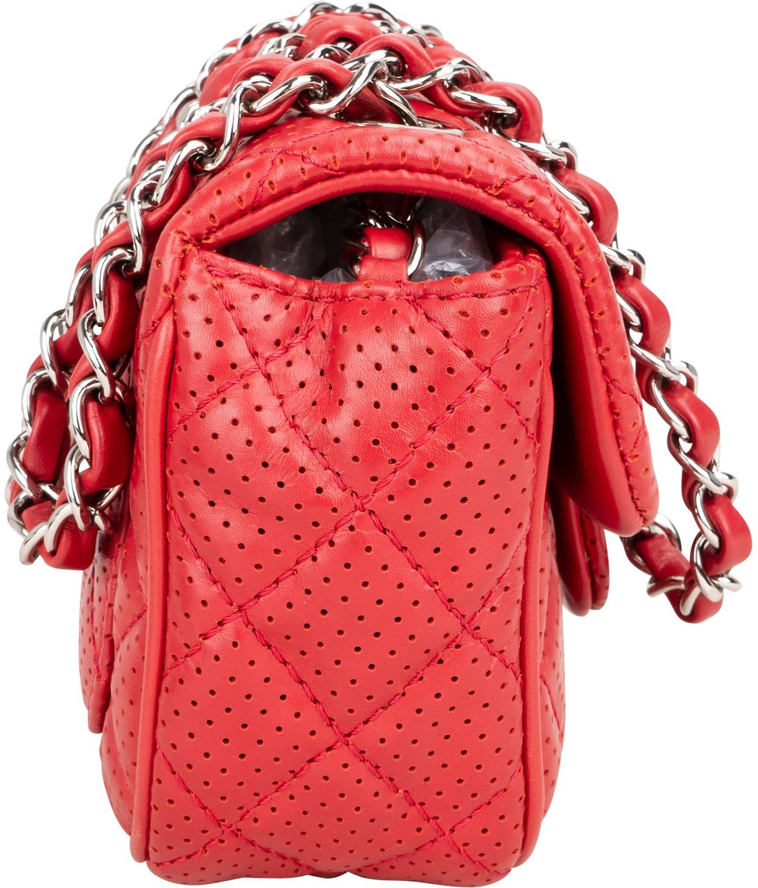 Chanel Chanel Quilted Perforated Lambskin Single Flap Crossbody Bag Divers