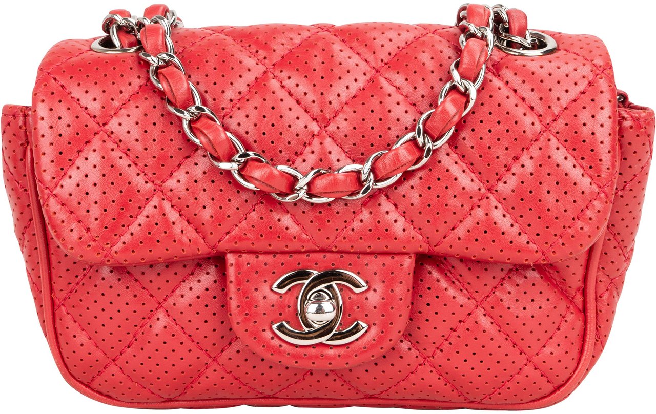 Chanel Chanel Quilted Perforated Lambskin Single Flap Crossbody Bag Divers