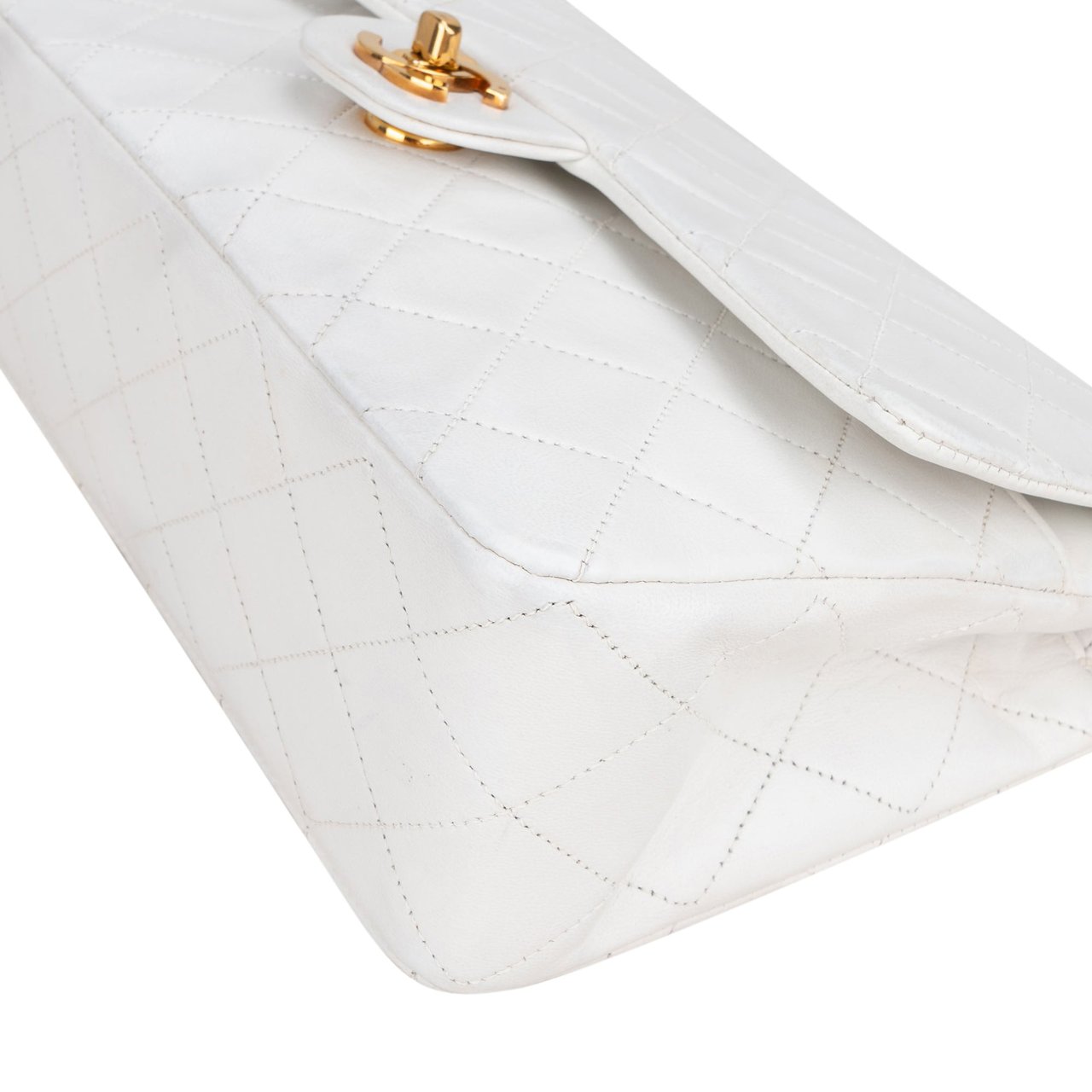 Chanel Chanel Quilted Lambskin 24K Gold Medium Double Flap Crossbody Bag Wit