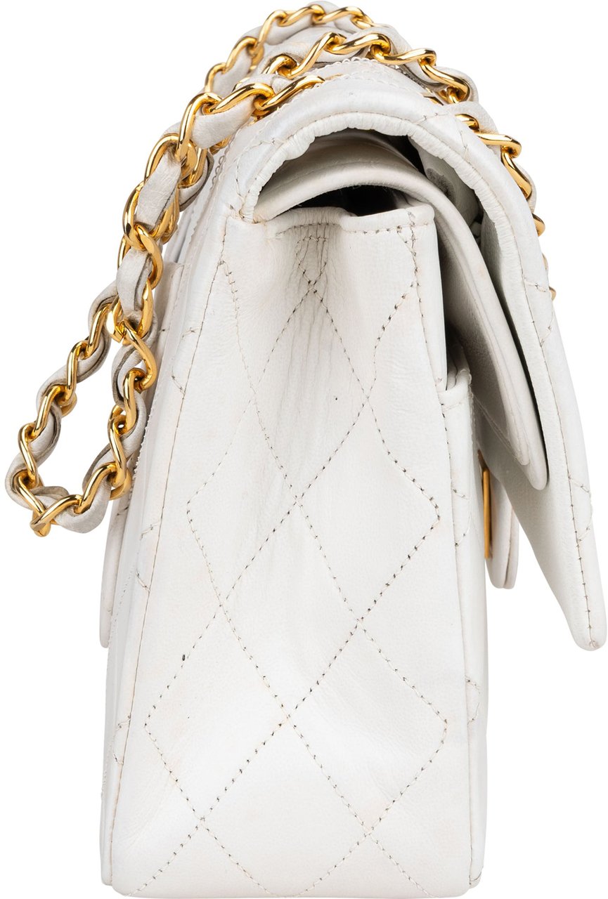 Chanel Chanel Quilted Lambskin 24K Gold Medium Double Flap Crossbody Bag Wit