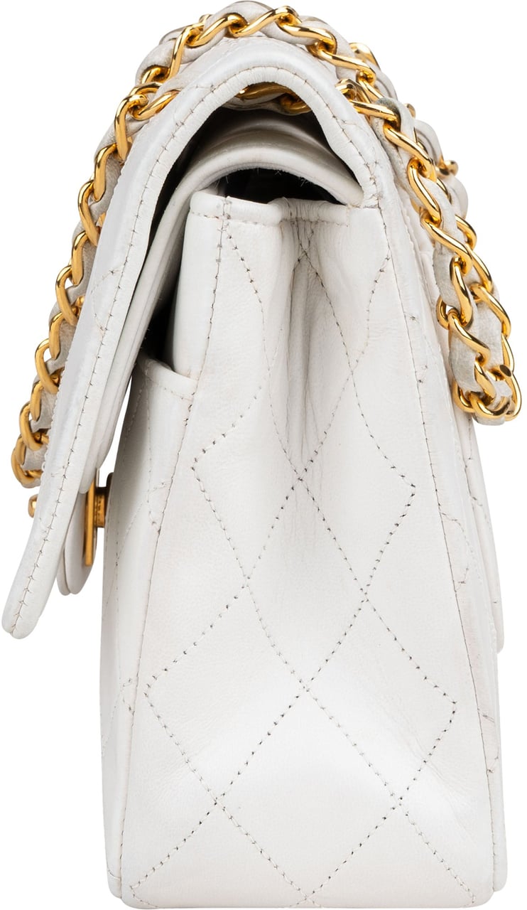 Chanel Chanel Quilted Lambskin 24K Gold Medium Double Flap Crossbody Bag Wit