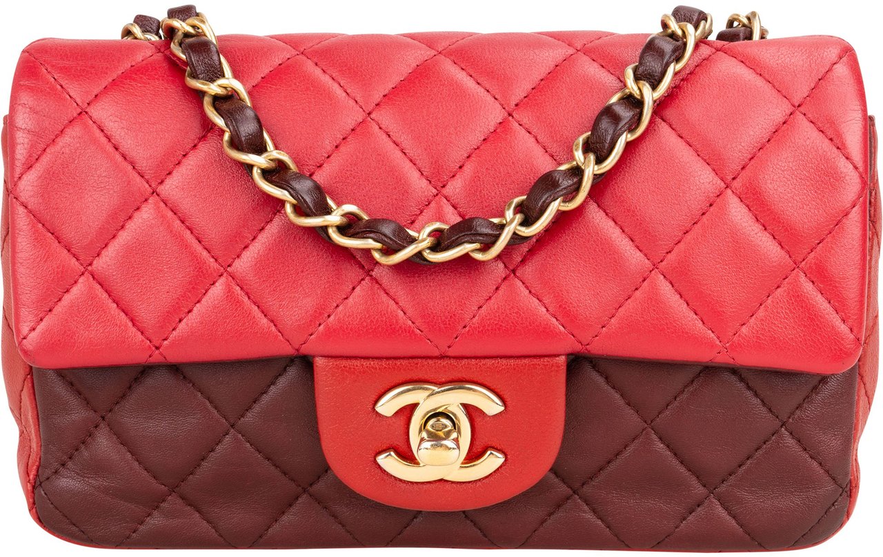 Chanel Chanel Quilted Lambskin Single Flap Crossbody Bag Rood