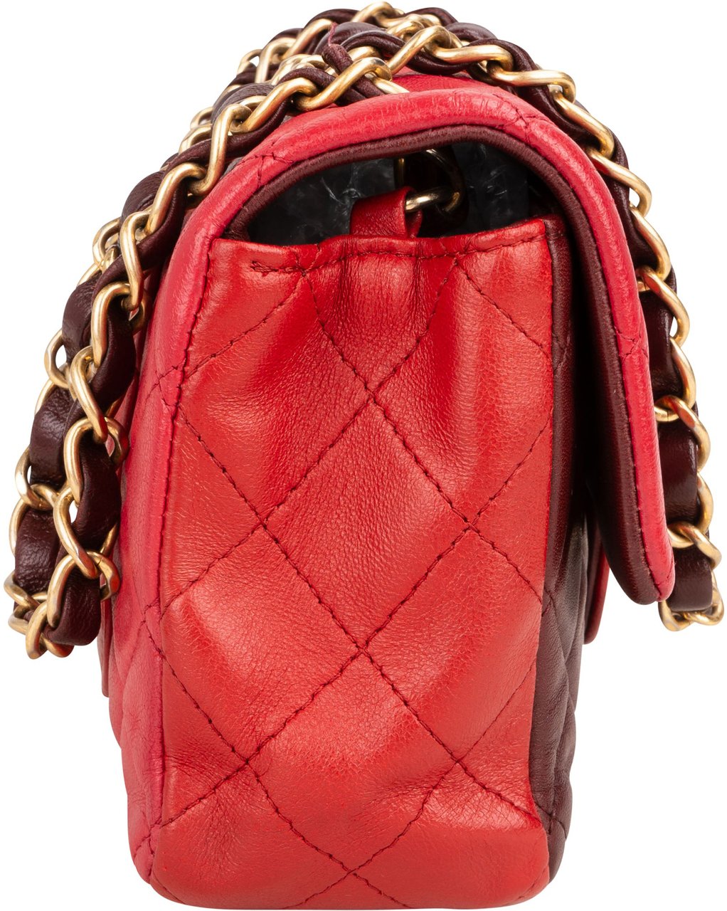 Chanel Chanel Quilted Lambskin Single Flap Crossbody Bag Rood