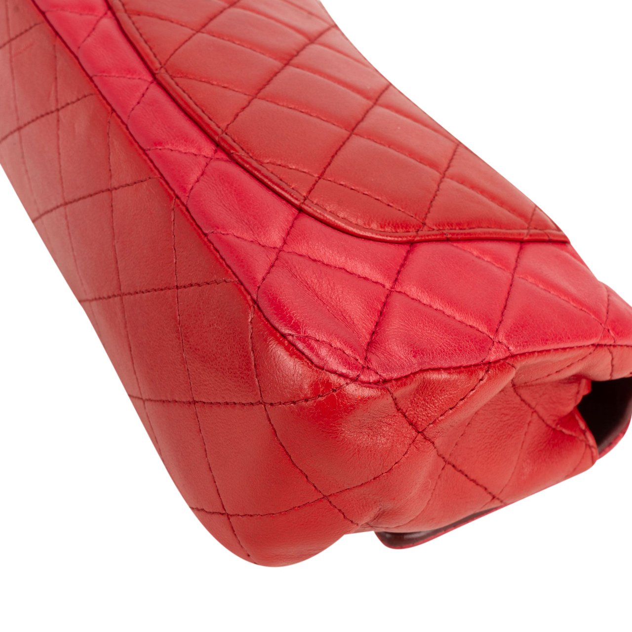 Chanel Chanel Quilted Lambskin Single Flap Crossbody Bag Rood