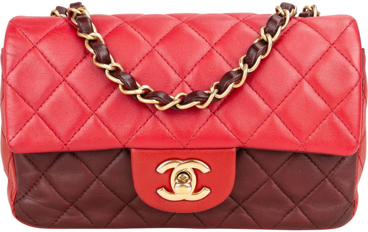 Chanel Chanel Quilted Lambskin Single Flap Crossbody Bag Rood