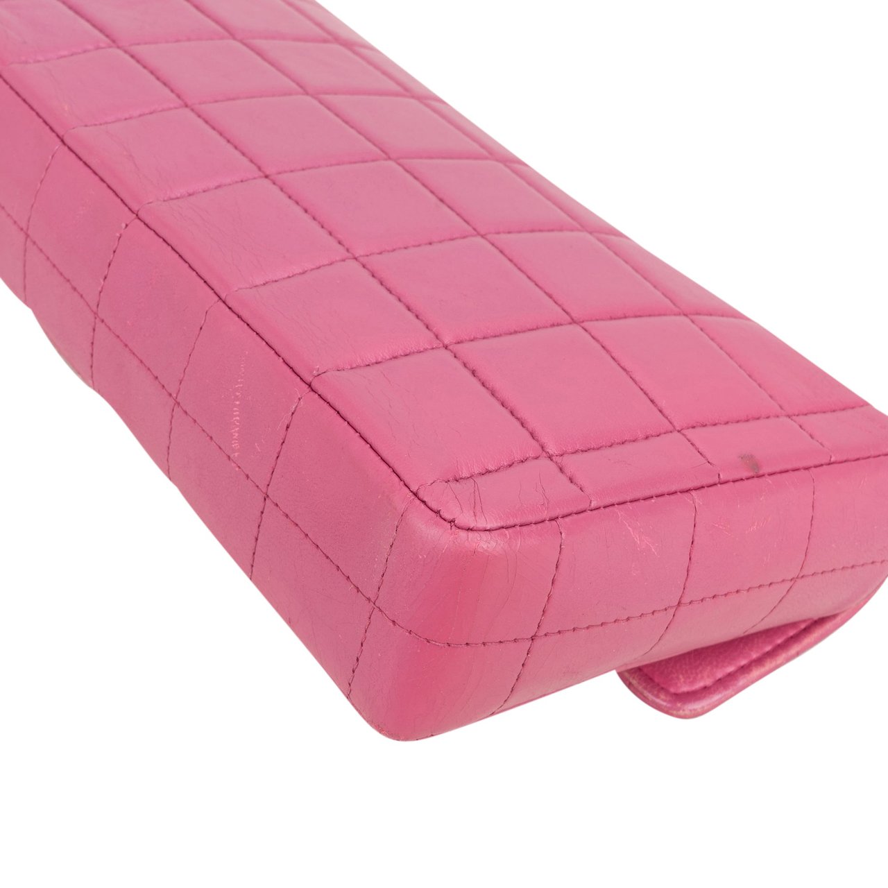 Chanel Chanel Quilted Lambskin 24K Gold Chocolate Bar Single Flap Shoulder Bag Rood