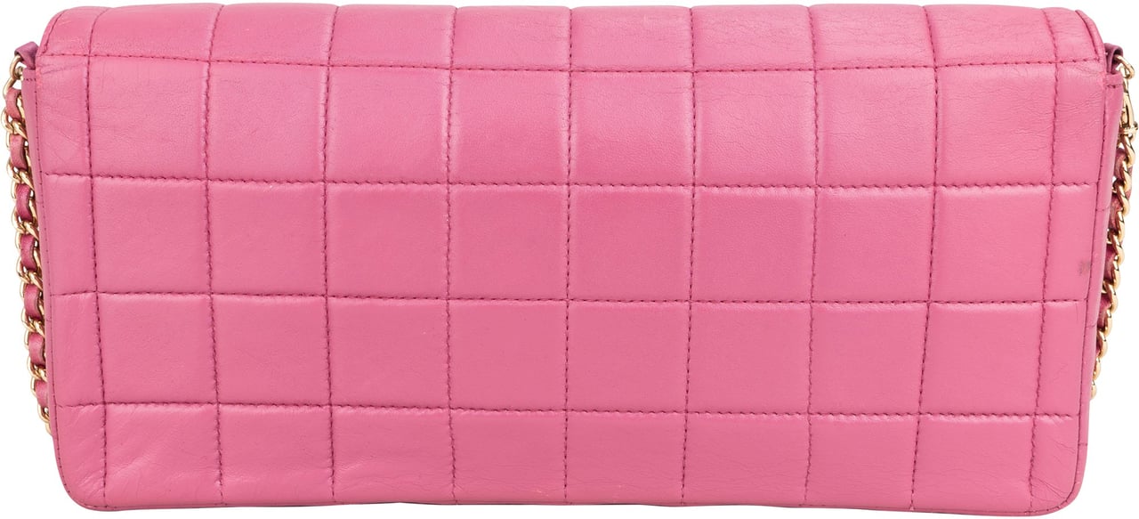 Chanel Chanel Quilted Lambskin 24K Gold Chocolate Bar Single Flap Shoulder Bag Rood