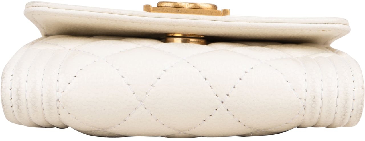 Chanel Quilted Lambskin Box Micro Single Flap Crossbody Bag Wit