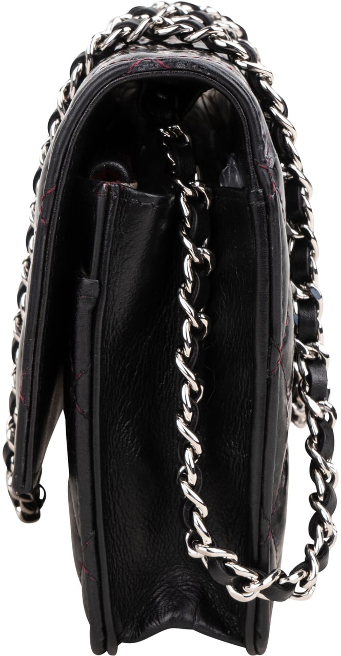 Chanel Chanel Quilted Patent Leather CC Wallet On Chain Crossbody Bag Zwart