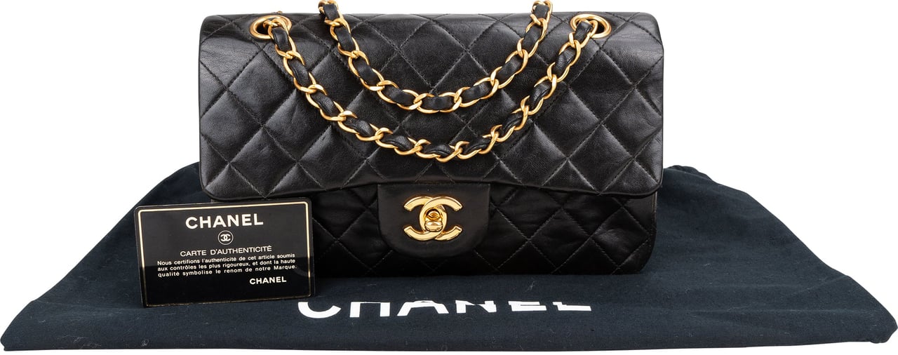 Chanel Chanel Quilted Lambskin 24K Gold Small Double Flap Crossbody Bag Divers