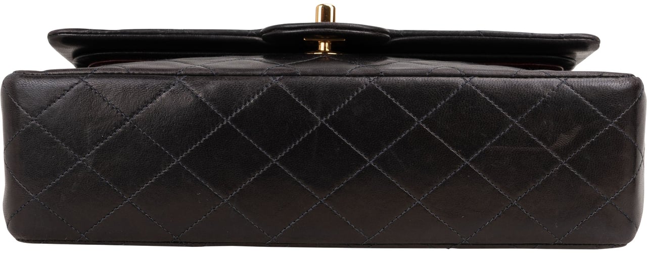 Chanel Chanel Quilted Lambskin 24K Gold Medium Double Flap Crossbody Bag Bruin