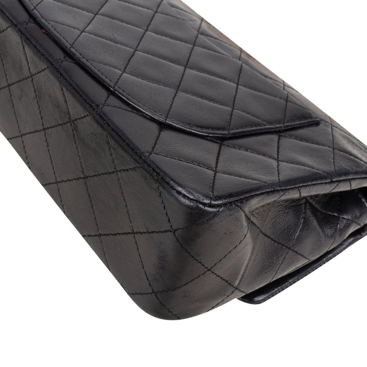 Chanel Chanel Quilted Lambskin 24K Gold Small Double Flap Crossbody Bag Zwart