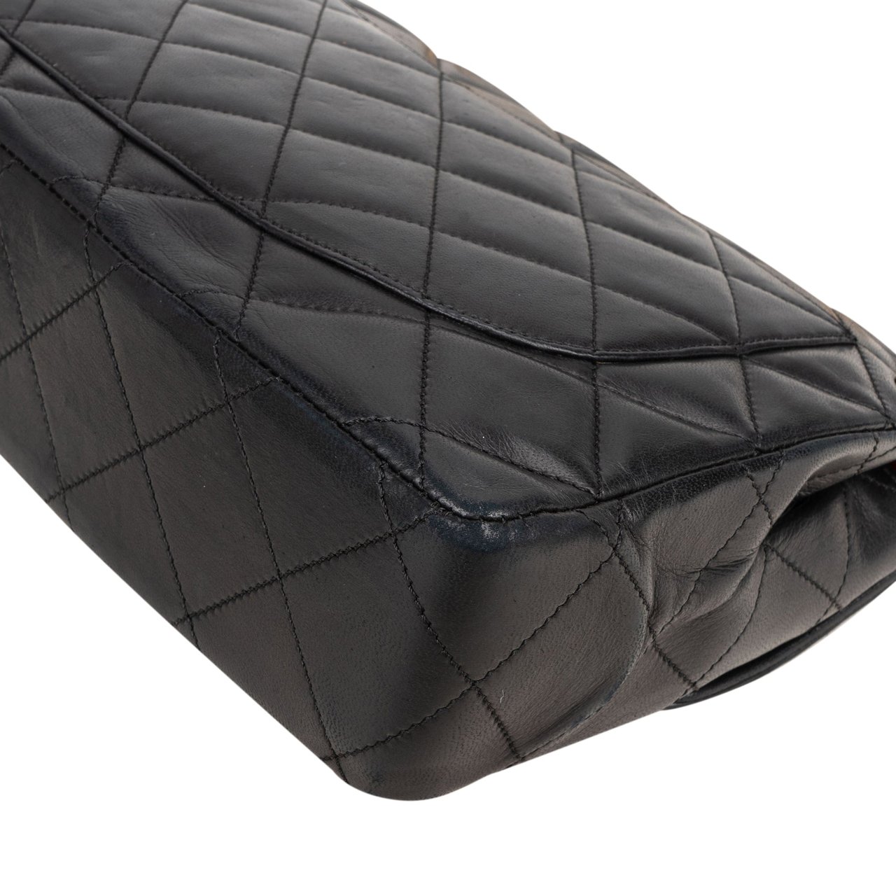 Chanel Chanel Quilted Lambskin Bicolor Double Flap Crossbody Bag Zwart