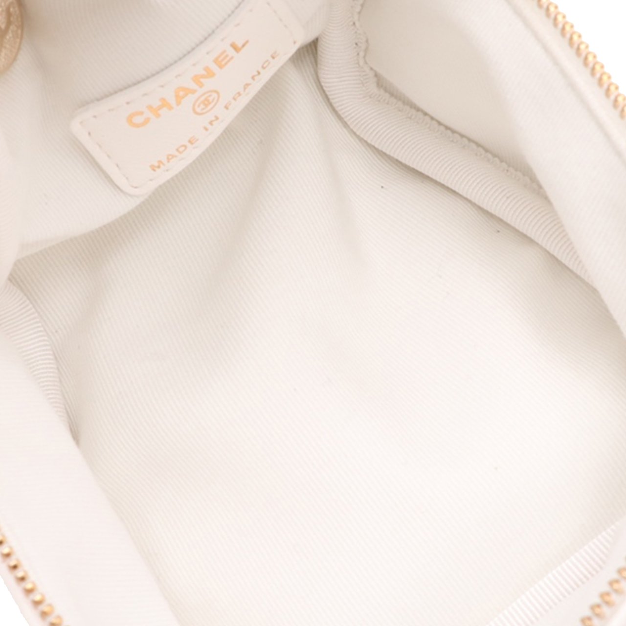 Chanel Quilted Lambskin Cube Chain Wristlet Case Wit