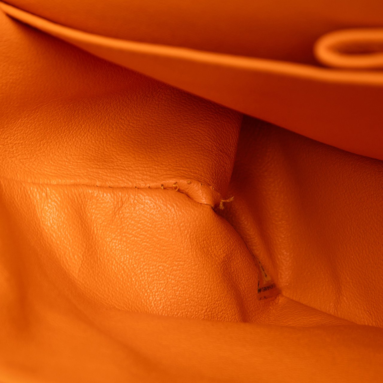 Chanel Medium Classic Jersey Double Flap Oranje