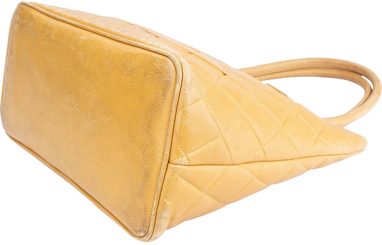 Chanel Chanel Yellow Caviar Leather Medaillon Handbag Divers