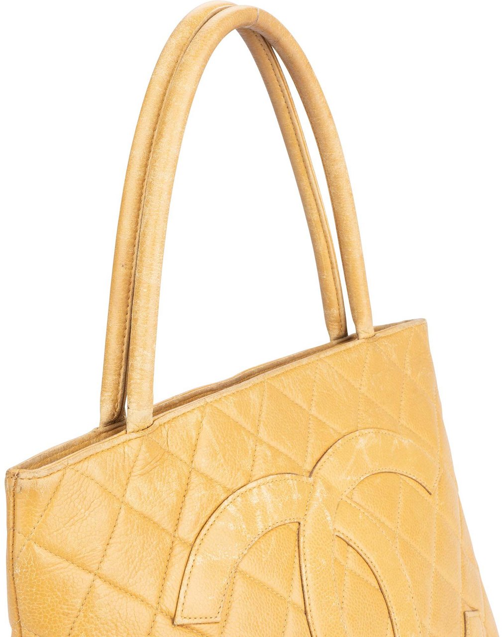 Chanel Chanel Yellow Caviar Leather Medaillon Handbag Divers