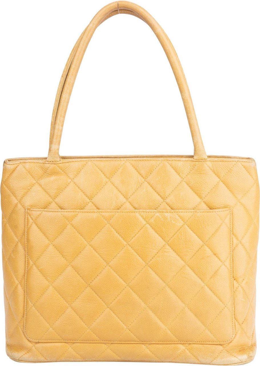 Chanel Chanel Yellow Caviar Leather Medaillon Handbag Divers