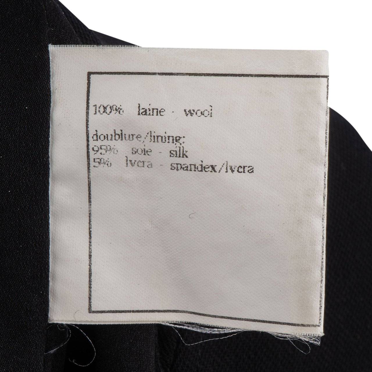 Chanel Chanel Black Wool Jacket (DE36 / FR38) Zwart