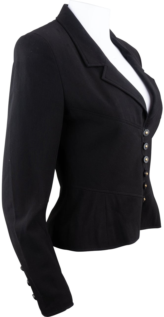 Chanel Black Wool Jacket (DE36 / FR38) Zwart