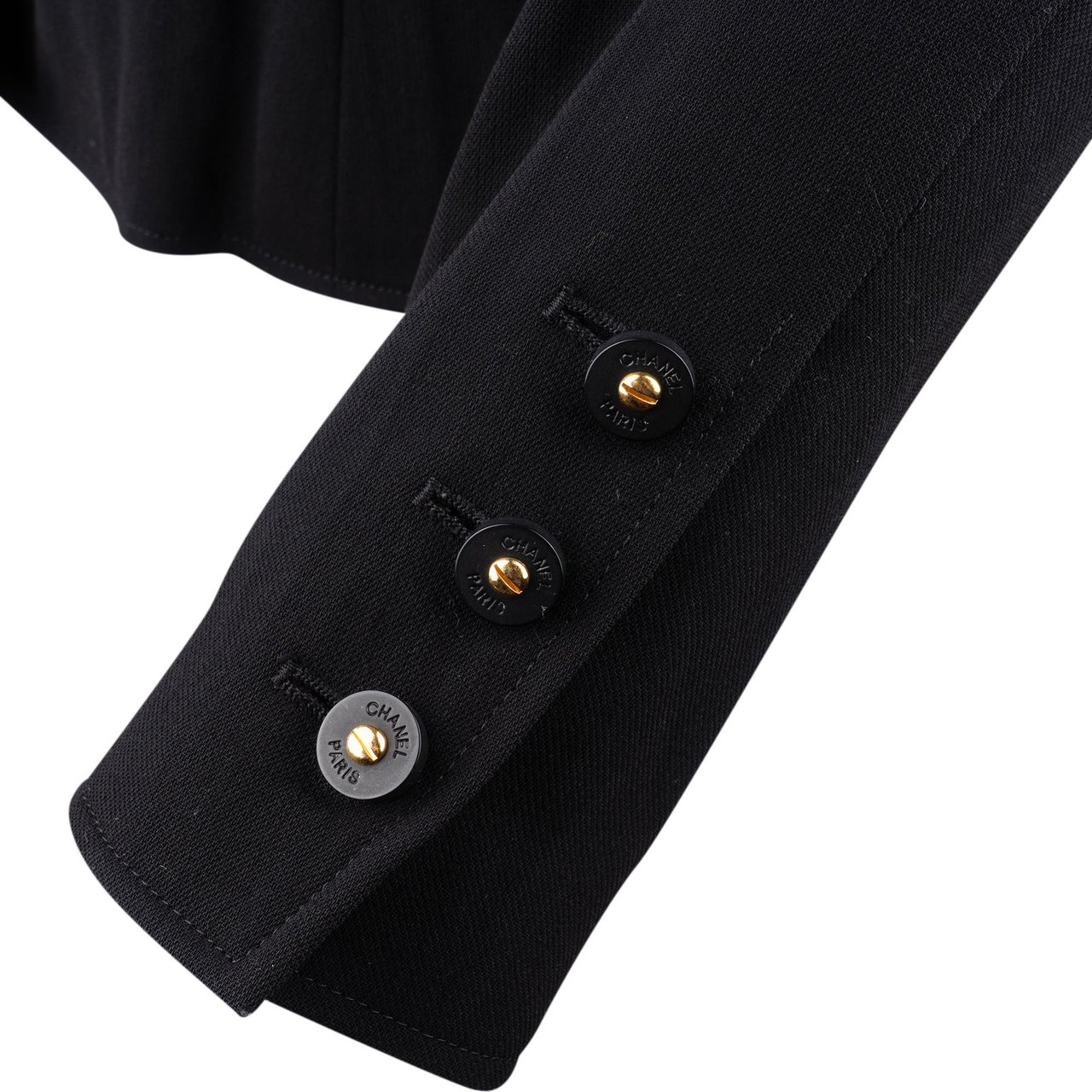 Chanel Black Wool Jacket (DE36 / FR38) Zwart