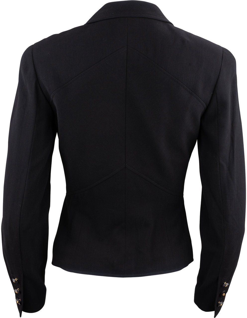 Chanel Chanel Black Wool Jacket (DE36 / FR38) Zwart