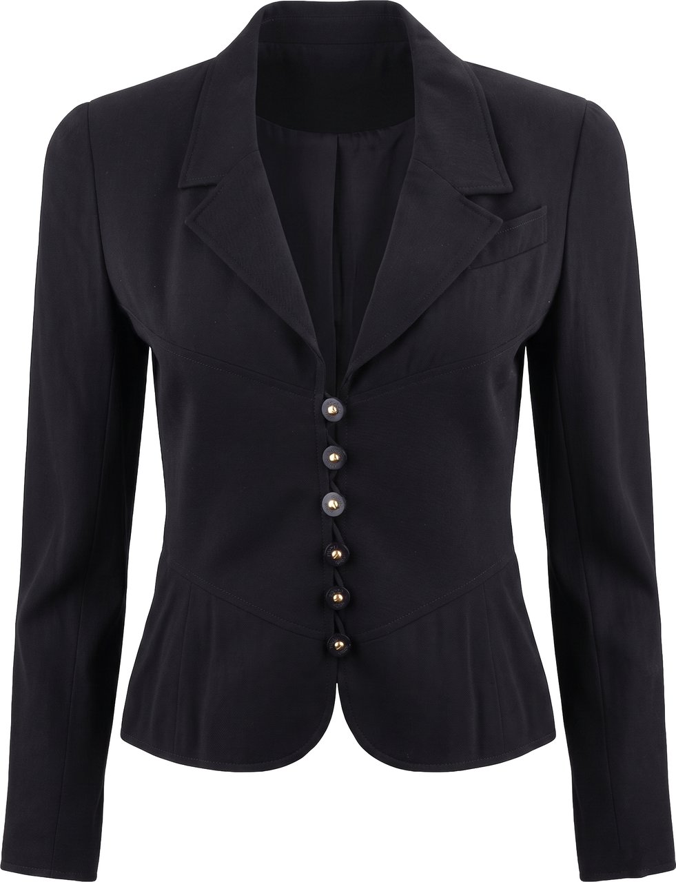 Chanel Black Wool Jacket (DE36 / FR38) Zwart