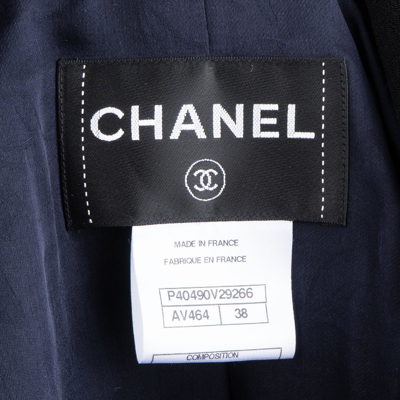 Chanel Chanel Spring Blue Tweed Jacket (D36 / FR38) Blauw
