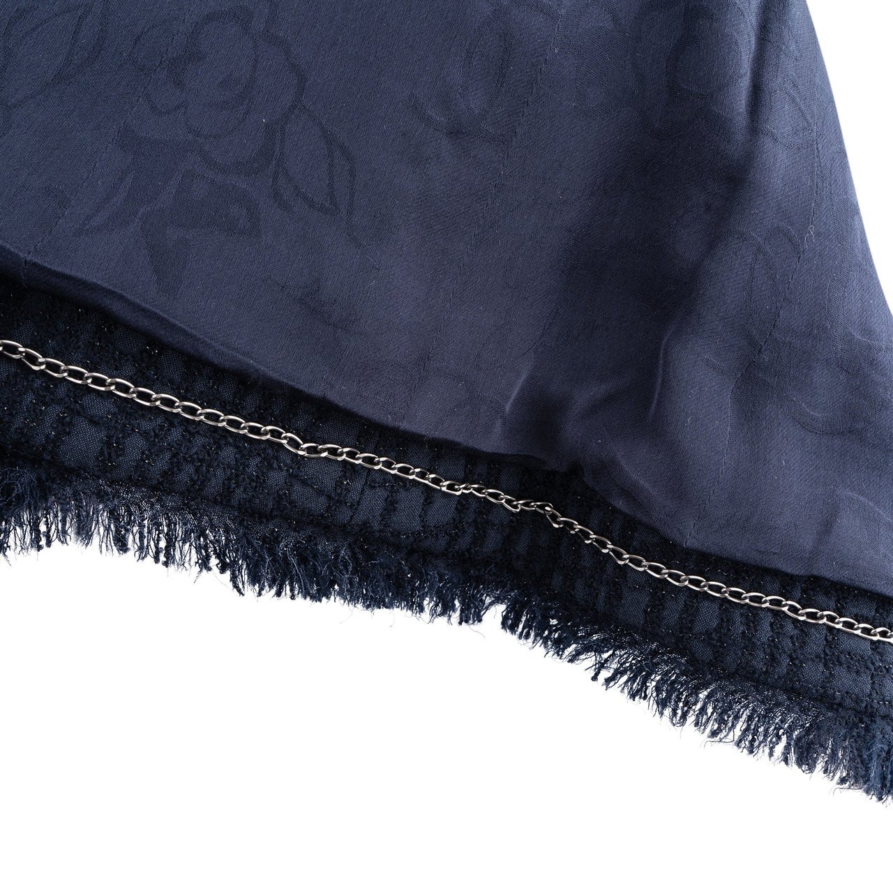 Chanel Chanel Spring Blue Tweed Jacket (D36 / FR38) Blauw