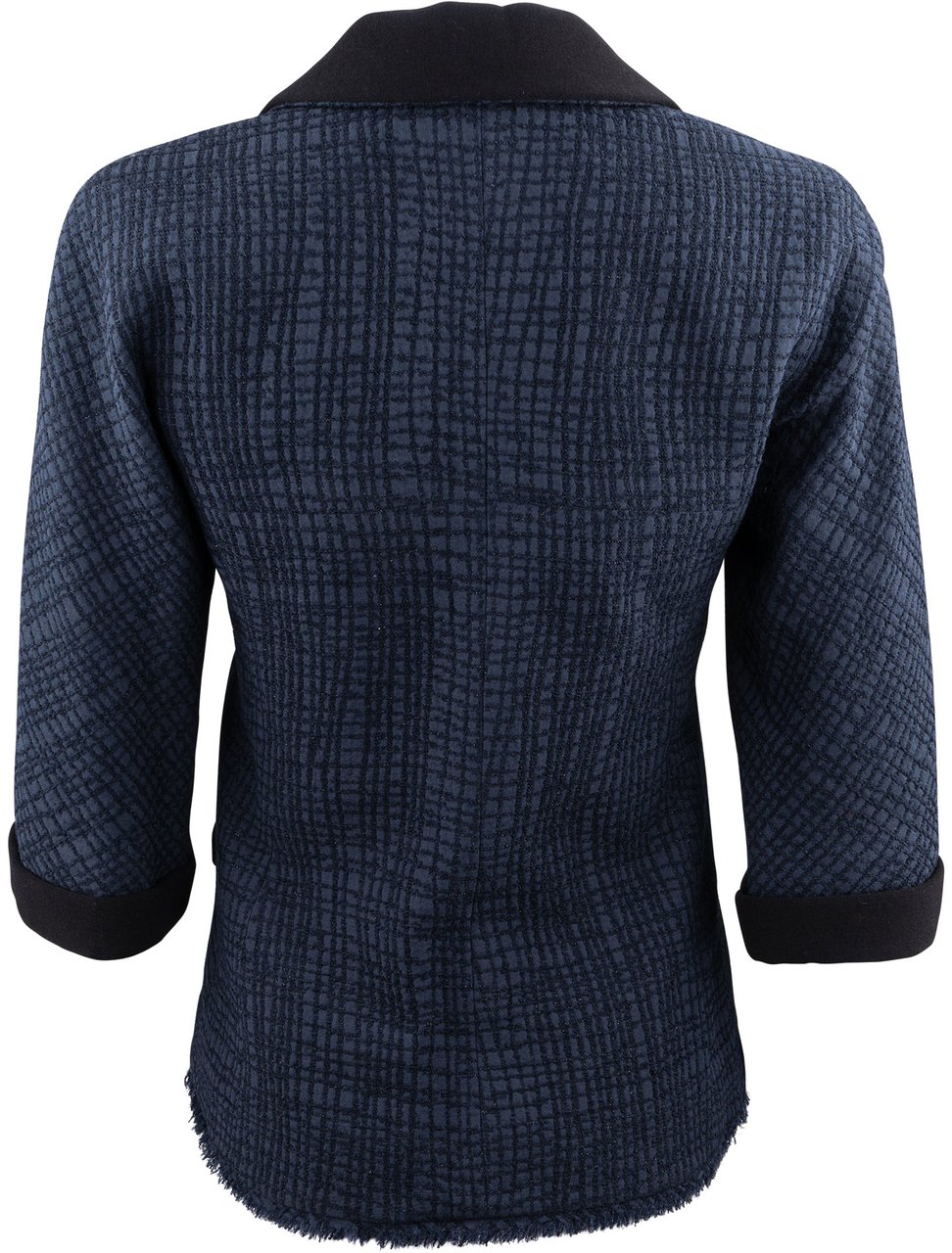 Chanel Chanel Spring Blue Tweed Jacket (D36 / FR38) Blauw