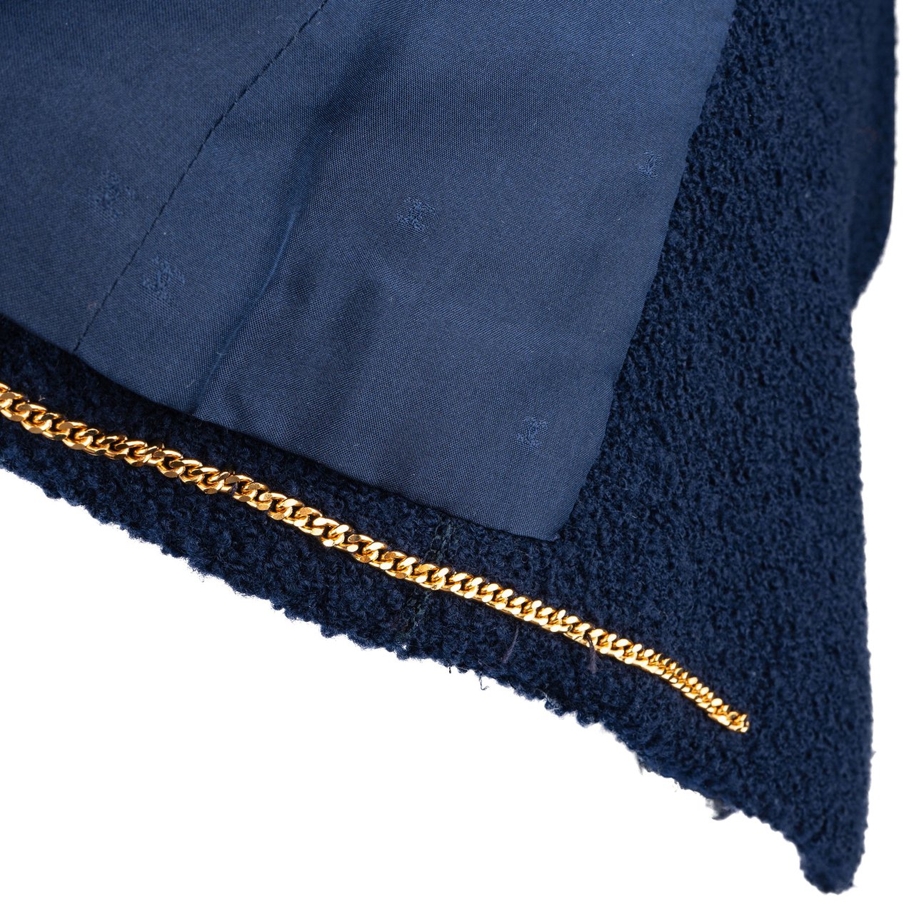 Chanel Chanel Bleu Tweed Jacket (D36 / FR38) Blauw