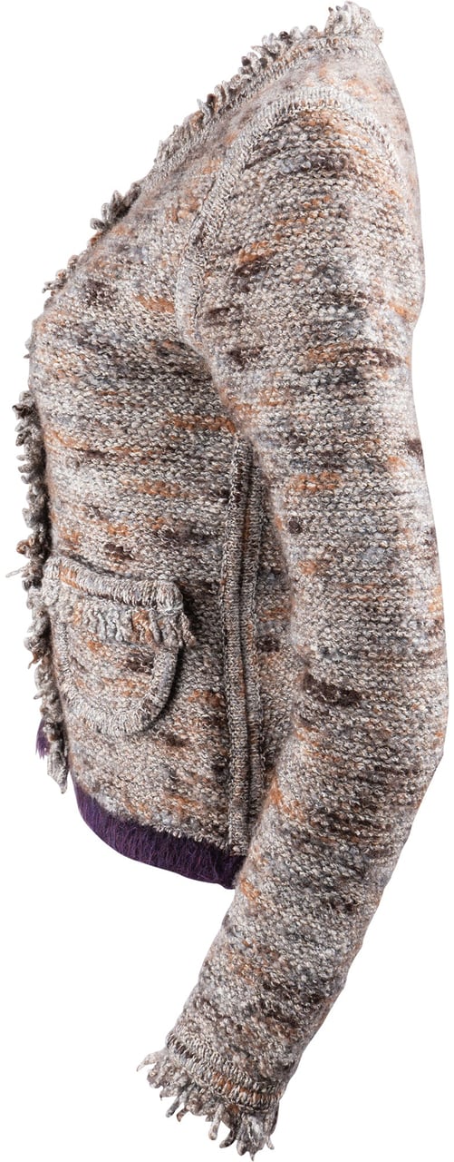 Chanel Chanel Multicolor Tweed 1999 Runway Jacket (D36 / FR38) Donkergrijs