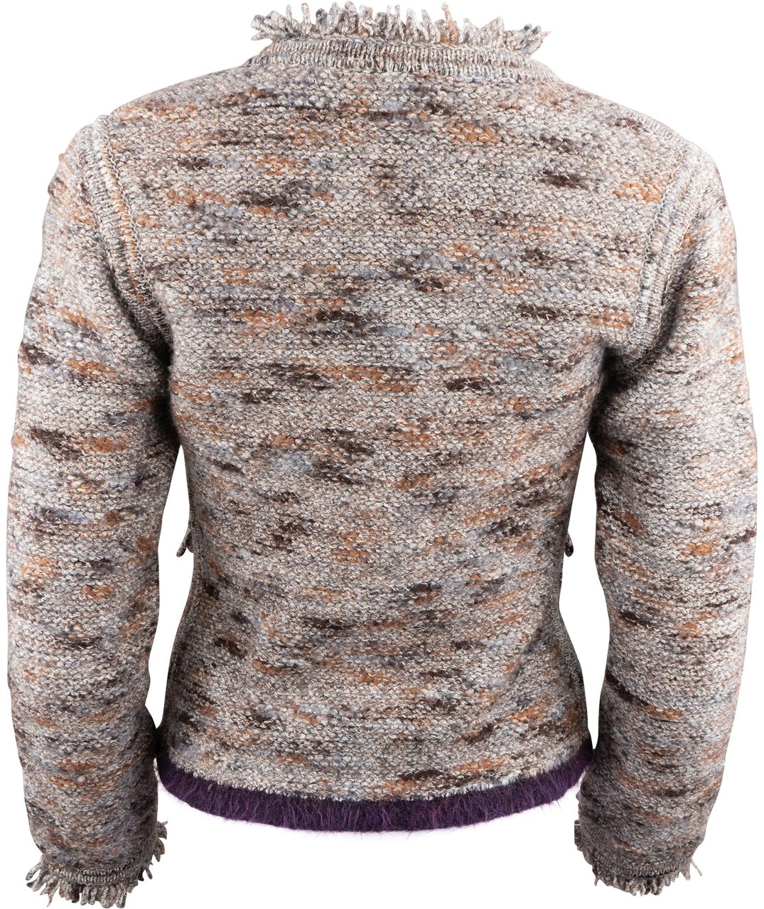 Chanel Multicolor Tweed 1999 Runway Jacket (D36 / FR38) Donkergrijs