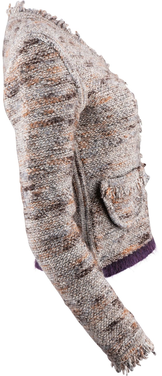 Chanel Chanel Multicolor Tweed 1999 Runway Jacket (D36 / FR38) Donkergrijs