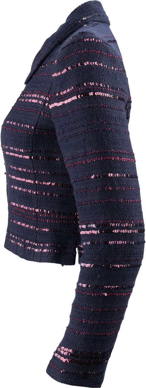 Chanel Chanel Limited Runway Pailetten Jacket (D34 / FR36) Blauw