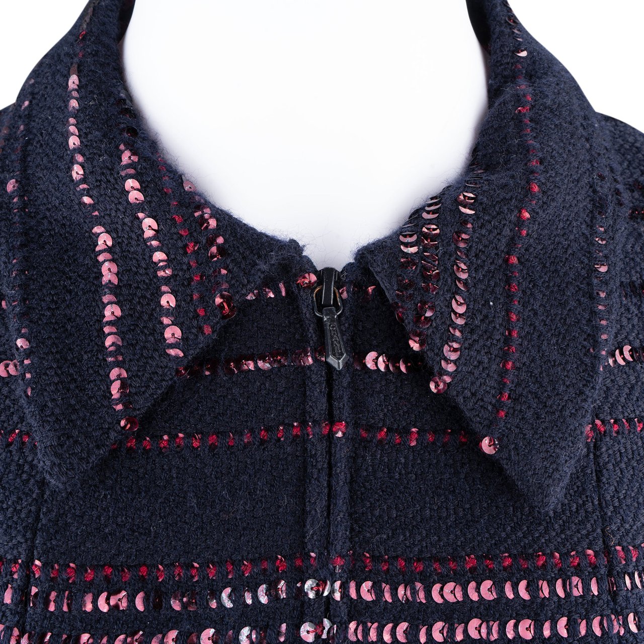 Chanel Limited Runway Pailetten Jacket (D34 / FR36) Blauw