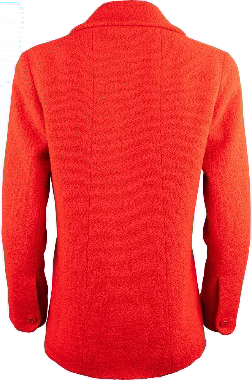 Chanel Chanel Rouge Tweed Boucle Runway Jacket (D36 / FR38) Rood