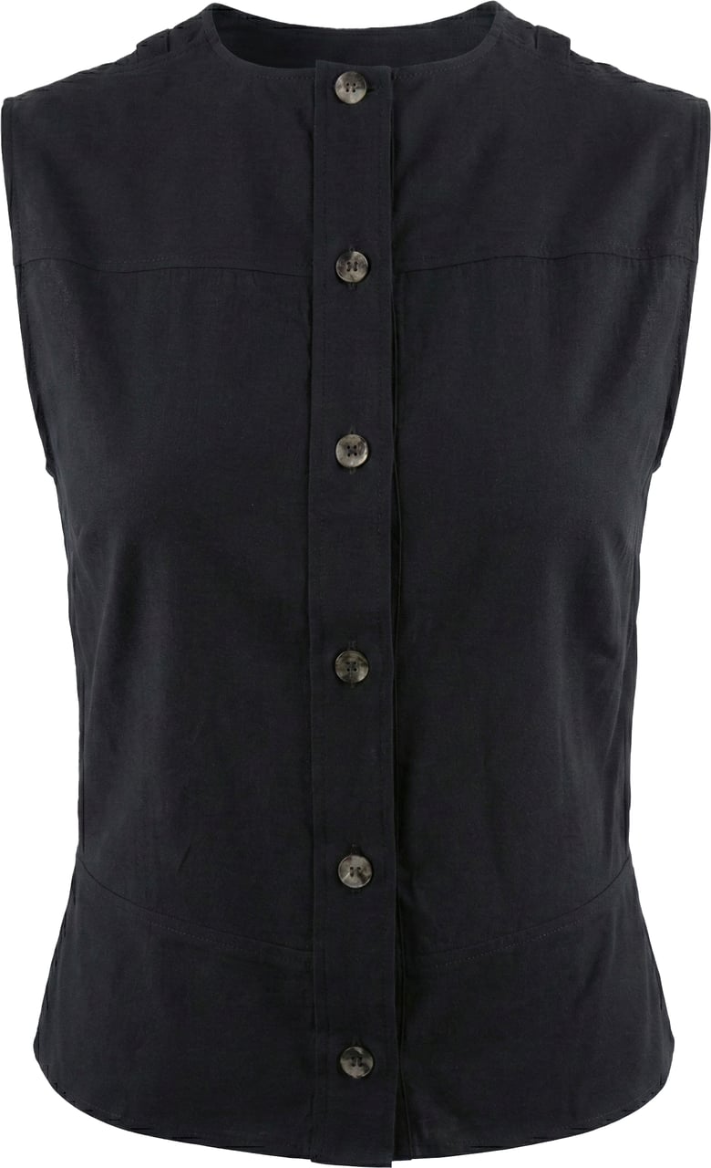 Chanel Chanel Light Black Silk Top (D38 / FR40) Zwart